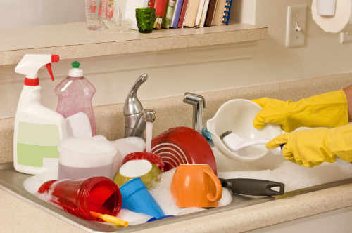 Cleanup Tip - cold water for starchy food